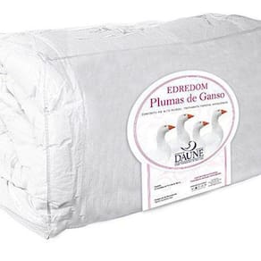 Edredom Plumas De Ganso 290X260Cm Daune Antialérgico Branco