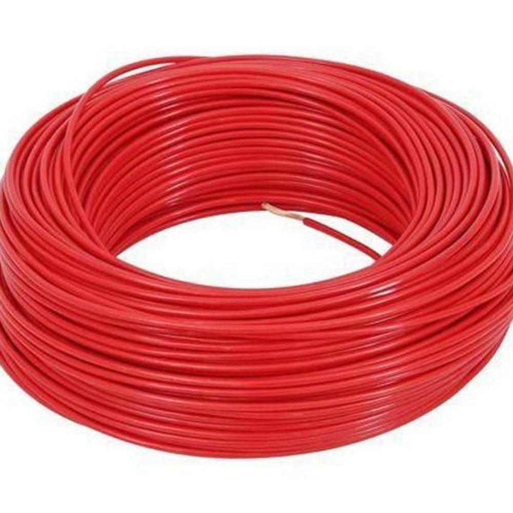 Fio Cabo Flexível 4Mm Vermelho - 50 Metros