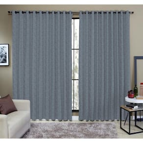 Cortina Tecido Rustico 4,00M x 2,60M Semi Blackout Azul
