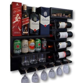 Barzinho Prateleira Suspensa Bebidas Para Sala Área Gourmet