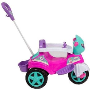 Triciclo de Passeio Baby City Menina  com Pedal/Buzina/Guia