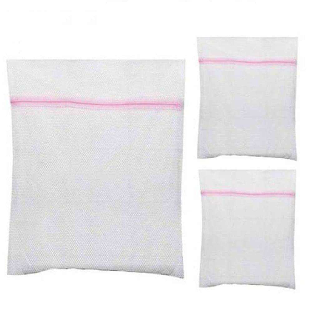 Kit 3 Sacos Cesto Protetor Roupa Evita Bolinha 1 P 1 M 1 G