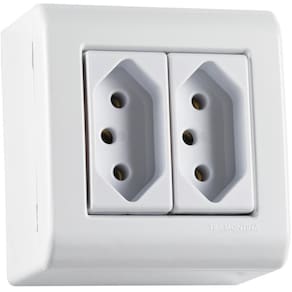 Caixa De Sobrepor Com 2 Tomadas 2P+T 20 A 250 V - Tramontina