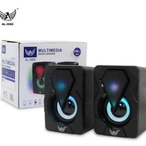 Caixa De Som Computador Digital Speaker Usb 2.0 Al-3082 Led
