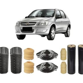 Kit Coxim Batente Dianteiro Traseiro Prisma 2007 2008 2009