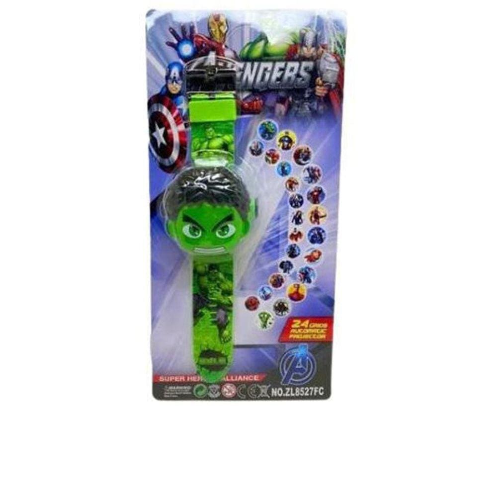 Relógio Hulk Infantil Digital Projeta 24 Imagens