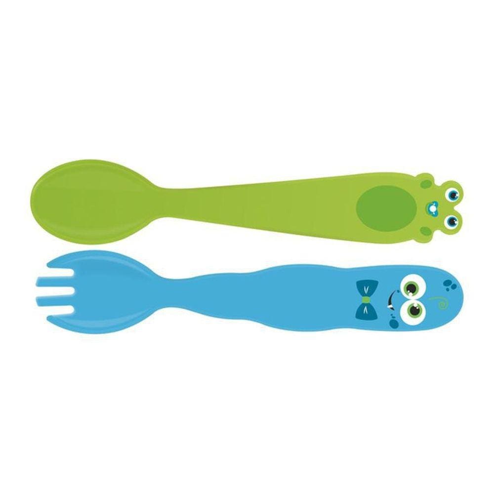 Jogo De 2 Talheres Infantil Tramontina Monsterbaby