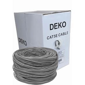 Cabo De Rede Cat5e 4 Pares Caixa Com 305m Cinza Deko Quality