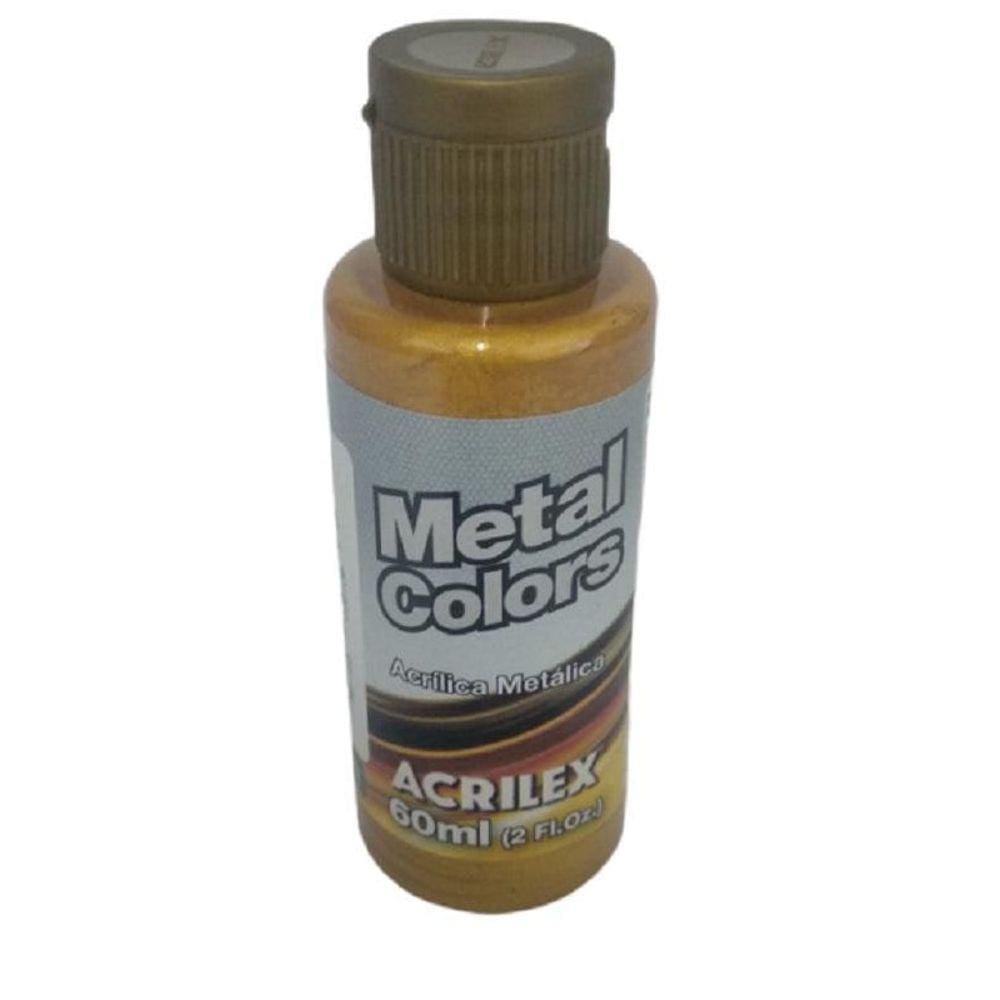 Tinta Acrílica Metal Colors Dourado Solar 598 Acrilex - 60Ml