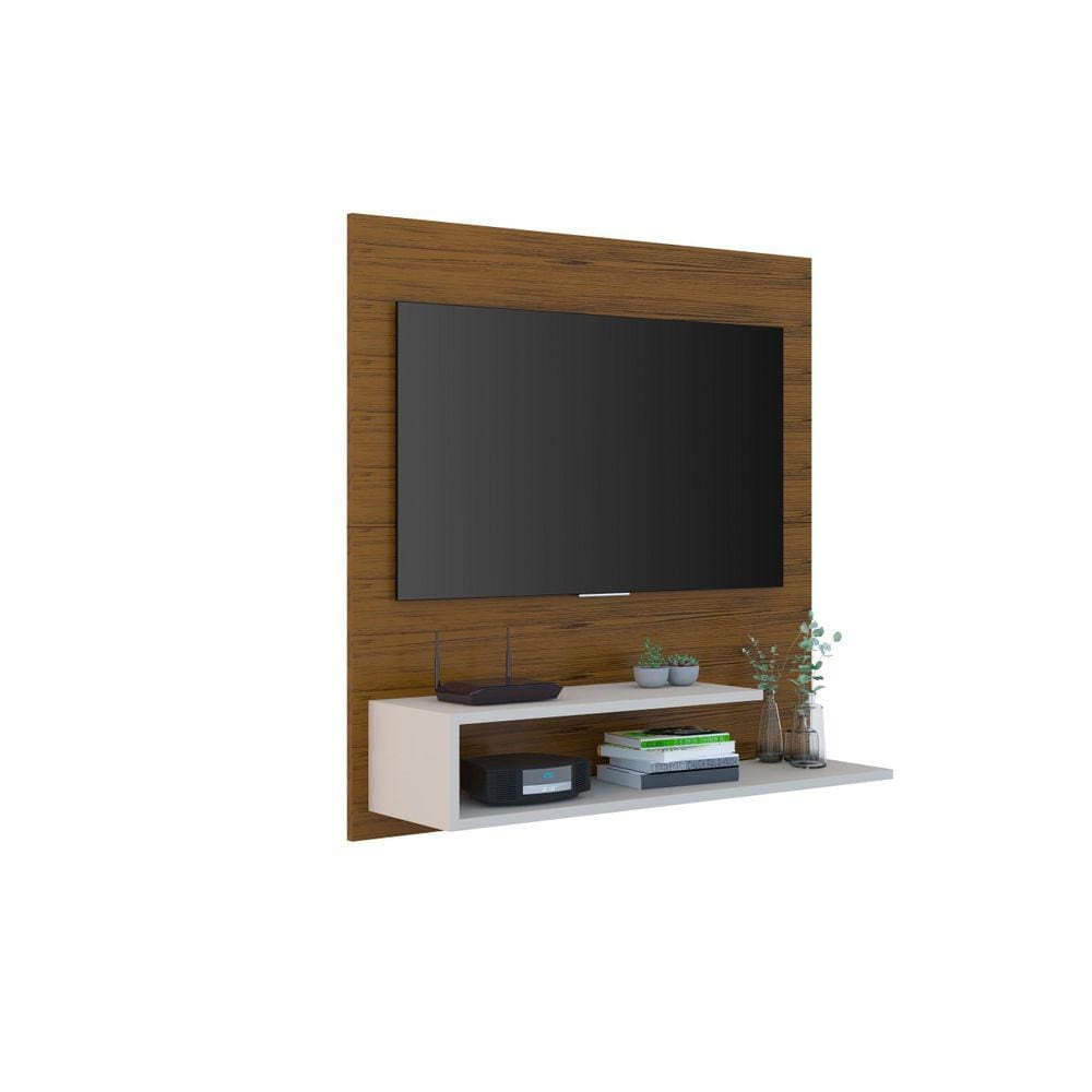 Painel Para Tv 32P Orlando Preto/Freijó Sala/Quarto Decor