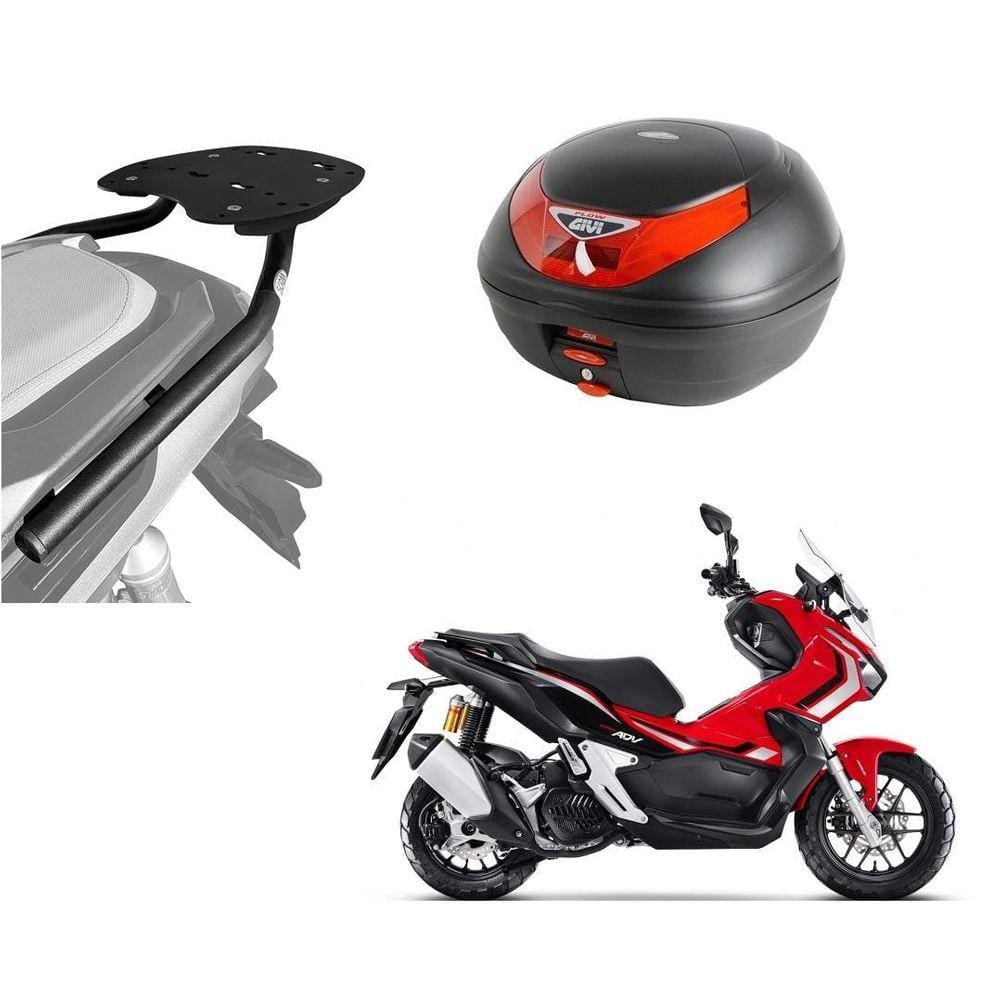Kit Bau Givi E350N + Suporte Scam Spto537 P Honda Adv 150