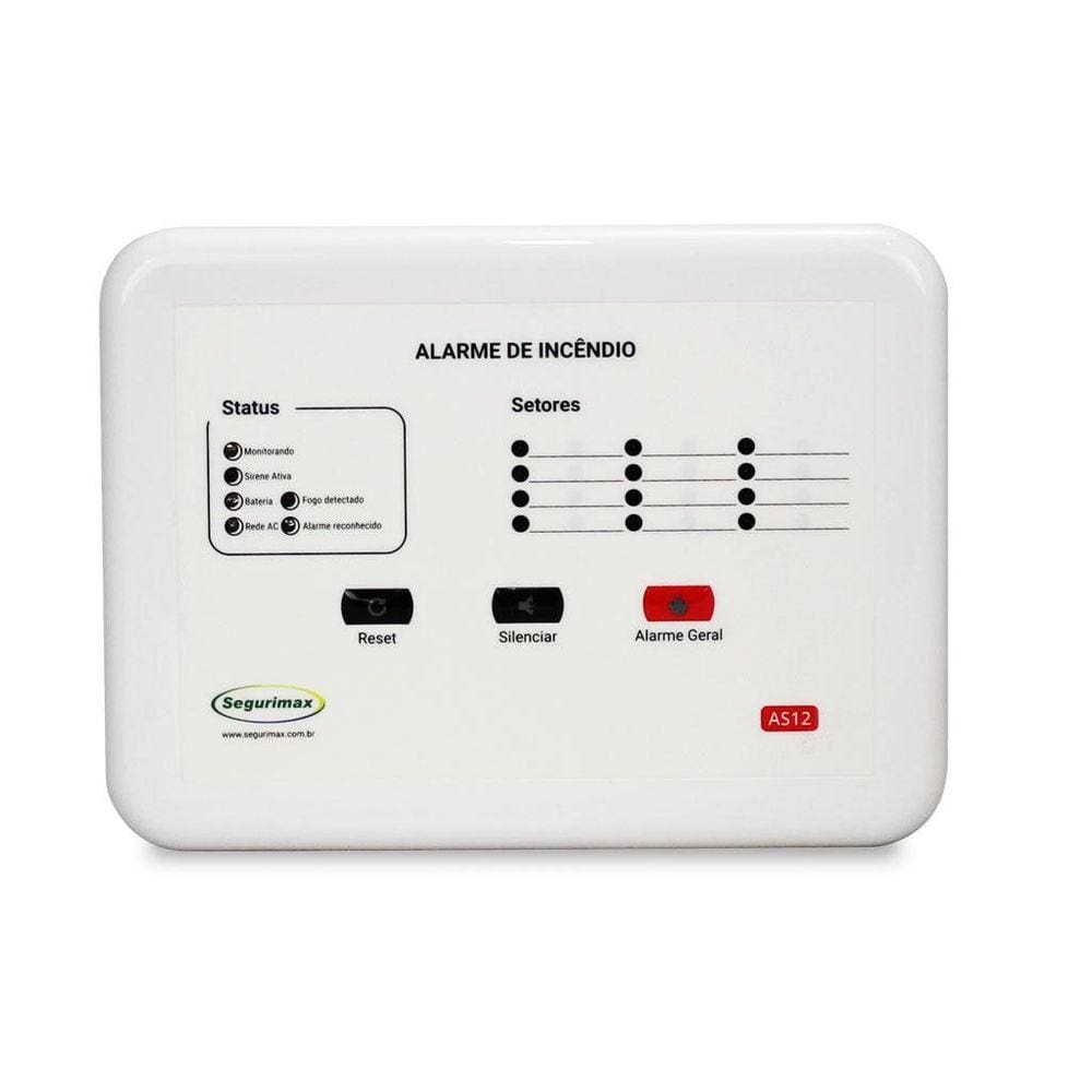 Central De Alarme De Incêndio 24V/12 Setores