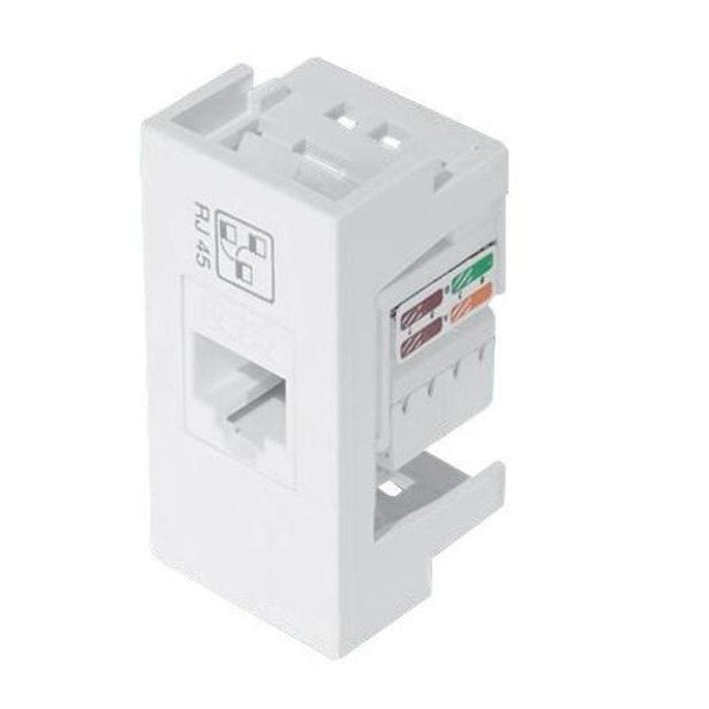 Tomada Modulo Fame Para Cabo Rj45 8 Vias Cat 5E