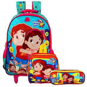 Mochila Rodinhas + Estojo + Lancheira Maria Clara E Jp Rosa