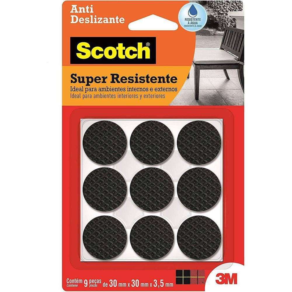 Feltro Antideslizante 3M Scotch Redondo 30Mm