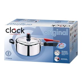Panela Pressão Clock 3 Litros Polida