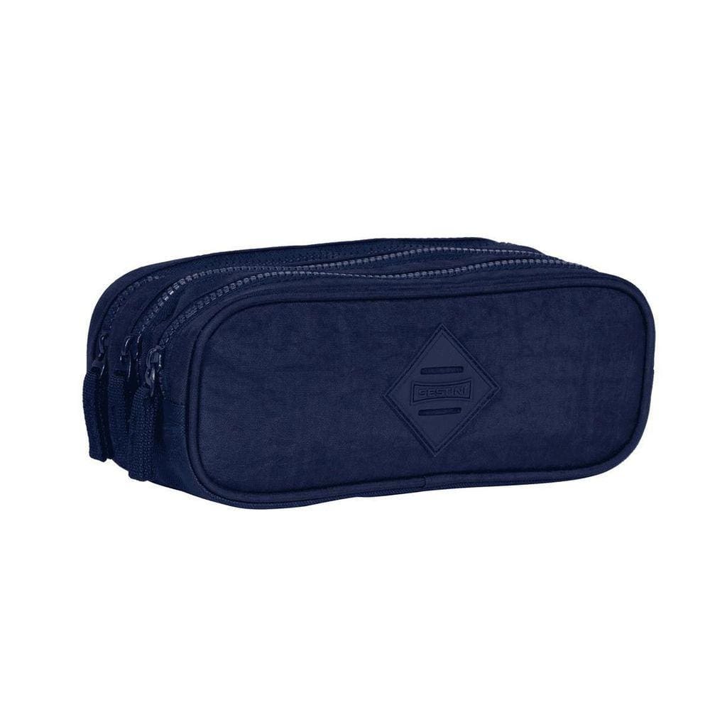 Estojo Escolar 3 Compartimentos Crinkle Sestini Azul