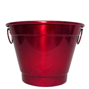 Balde De Gelo E Cerveja Térmico Em Alumínio 6,5L Vermelho