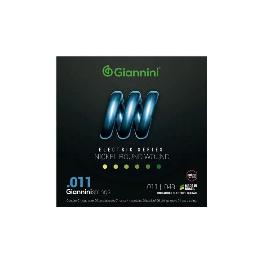 Kit 3 Encordoamento Guitarra Giannini Geegst.11 Nickel