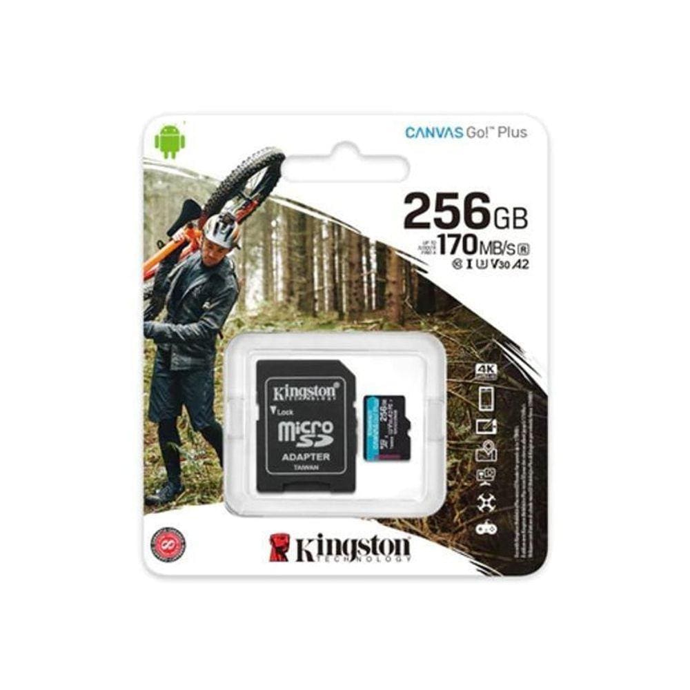 Cartão De Memória Micro Sdxc 256Gb 4K Kingston Sdcg3/256Gb
