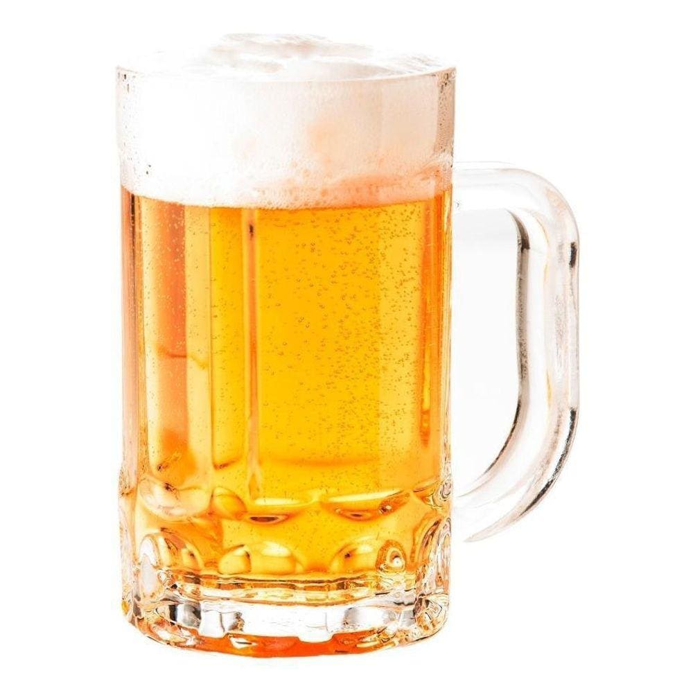Kit 2 Canecas De Vidro Chopp Beer Copo 14,5Cm Cerveja 400Ml