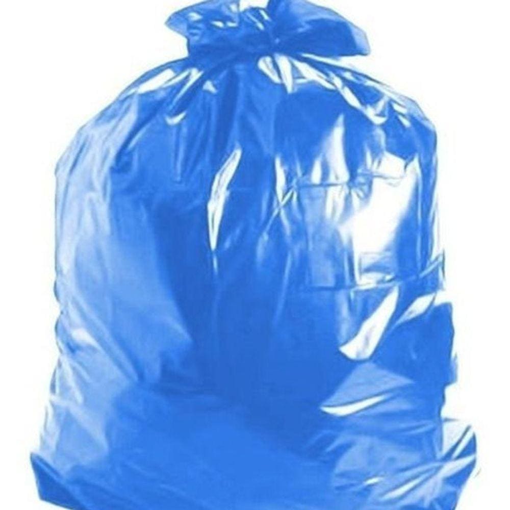 Saco De Lixo 100 Litros Pacote Com 100Un Azul