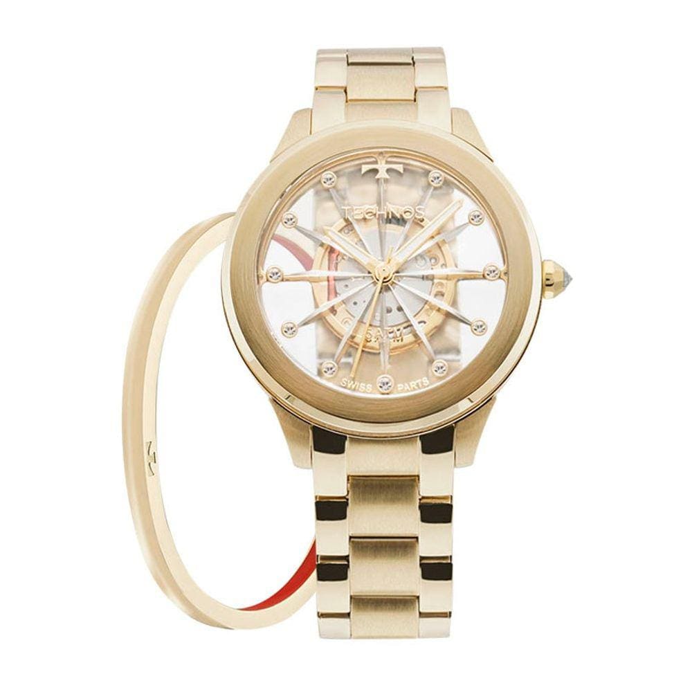 Relógio Feminino Technos Essence Suiço F03101Aa/K4W Dourado