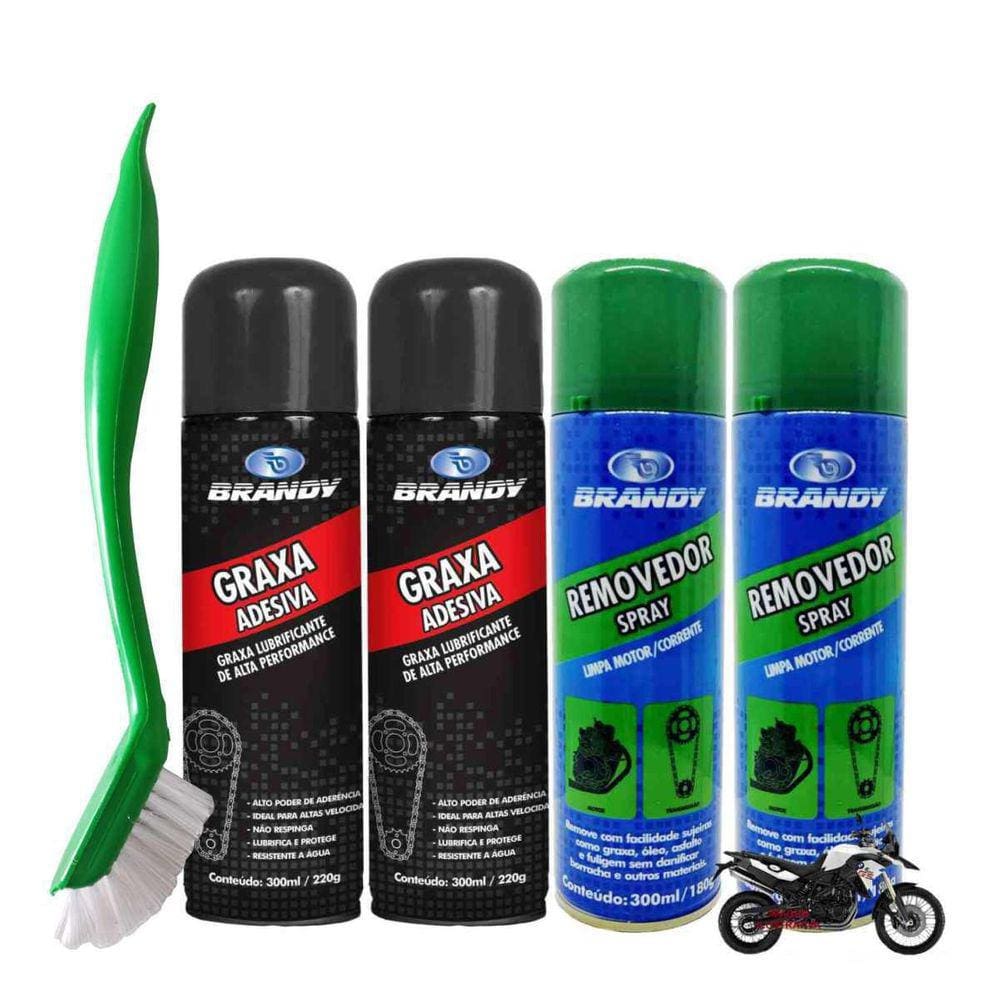 Kit Limpeza Moto 2 Removedor Graxa Limpa Motor