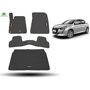 Tapete Borracha Peugeot 208 Com Tras. Interiço E Porta-Malas