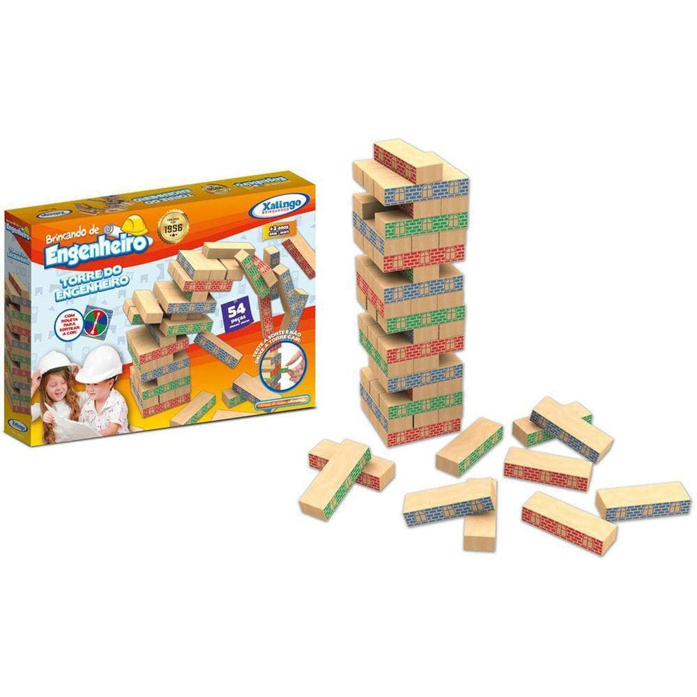 Brinquedo Para Montar Torre De Engenheiro 54 Peças