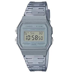 Relógio Feminino Casio Vintage Standard F-91Ws-8Df Cinza