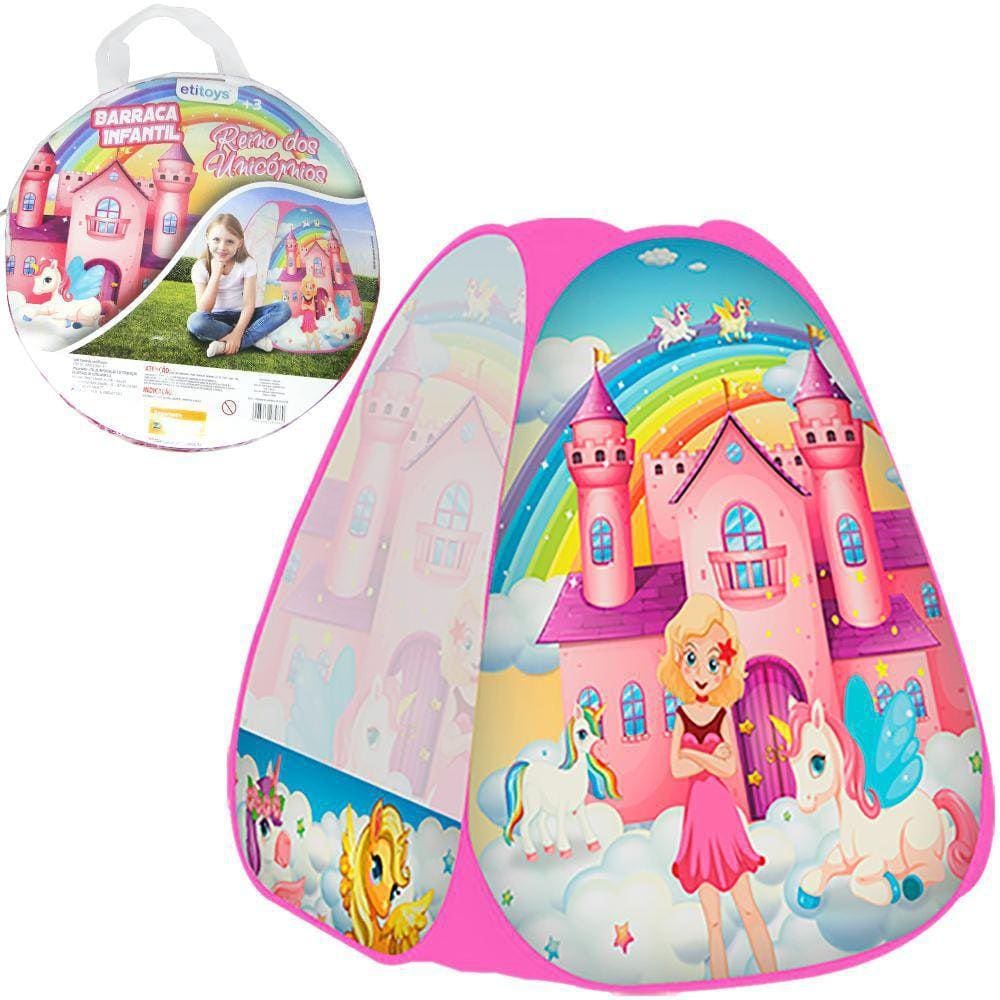 Barraca Dobravel Reino Dos Unicornios 88X76Cm Na Bolsa