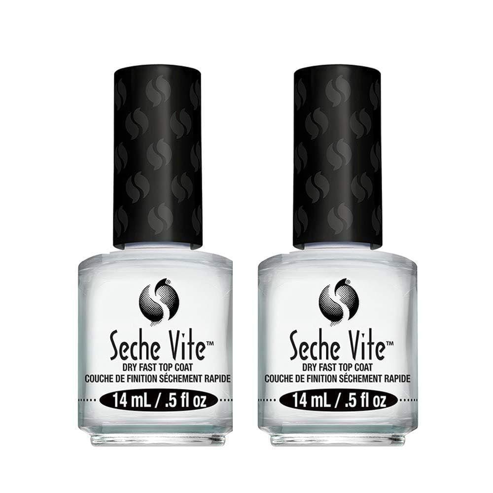 Kit 2 Base Unhas Seche Vite Dry Fast Top Coat Secagem Rápida