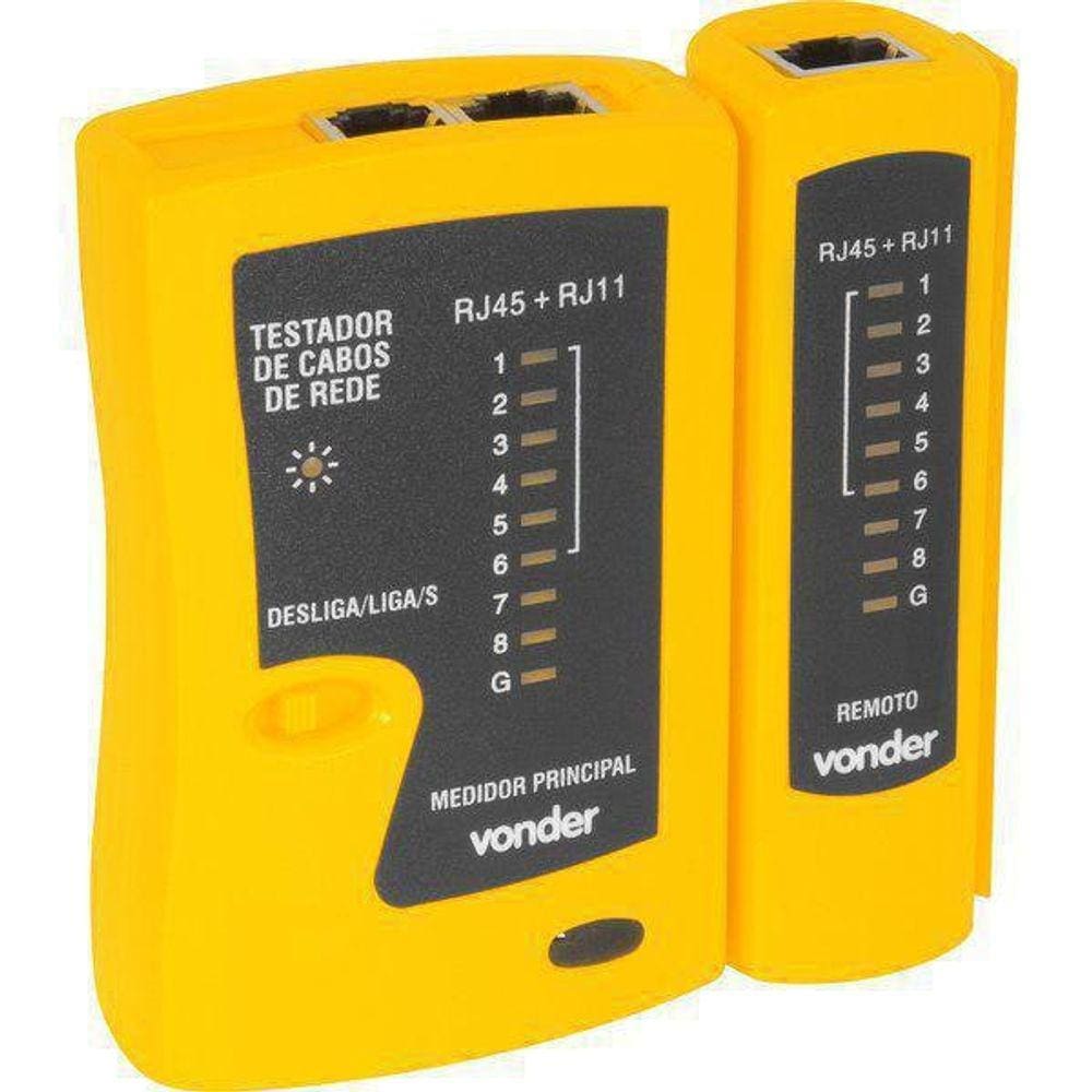 Testador De Cabos De Rede Vonder Rj11/Rj12/Rj45