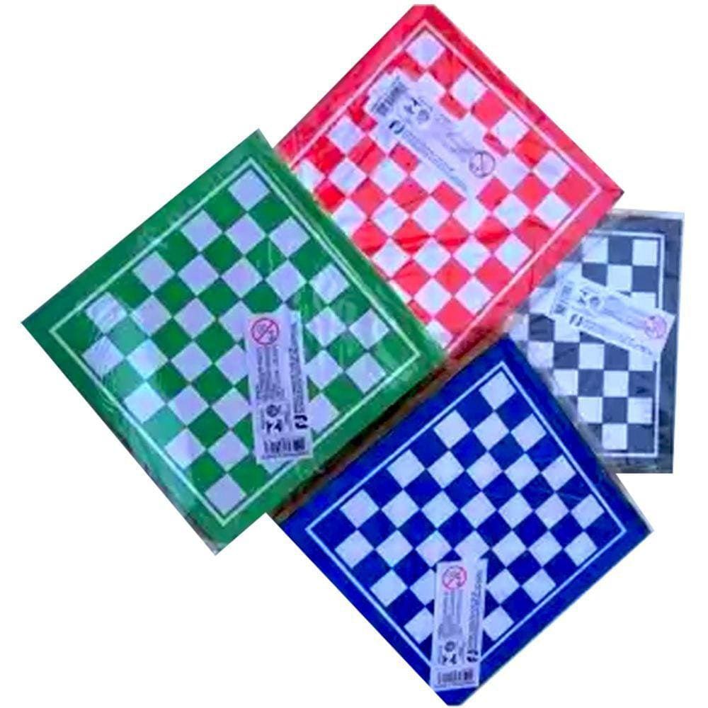 Jogo De Dama E Trilha 18X18 Cm Com Gaveta - 10 Peças
