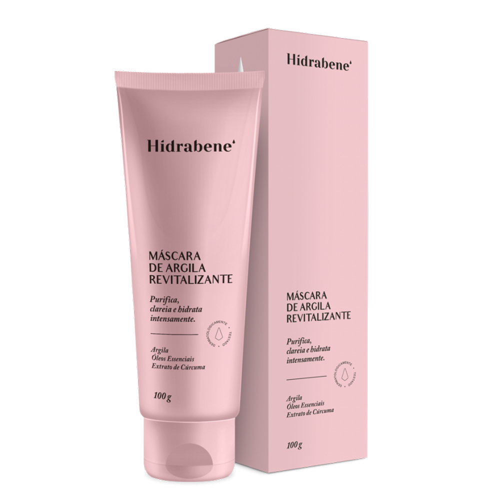 Máscara De Argila Revitalizante Hidrabene 100 G - Purifica, Clareia E Hidratada Intensamente