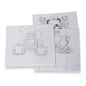 Kit Pano De Prato Com Bainha Riscado 67X41 - 25 Unidades