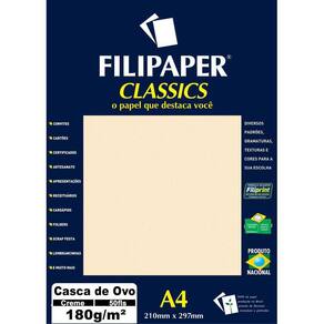 Papel A4 Casca De Ovo Creme 180G.