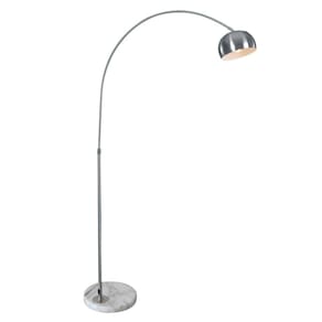 Luminária Chão Piso Arco Base Mármore Ajustável 801S-Bp