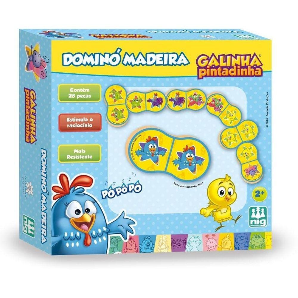 Jogo De Dominó Em Madeira Galinha Pintadinha - Nig