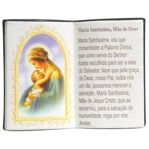 Imagem Mãe De Jesus Em Formato Livro Com Porta Caneta