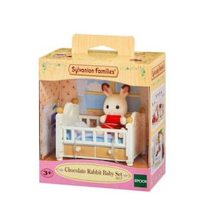 Sylvanian Families Bebe Coelho Chocolate e Cama Epoch 5017