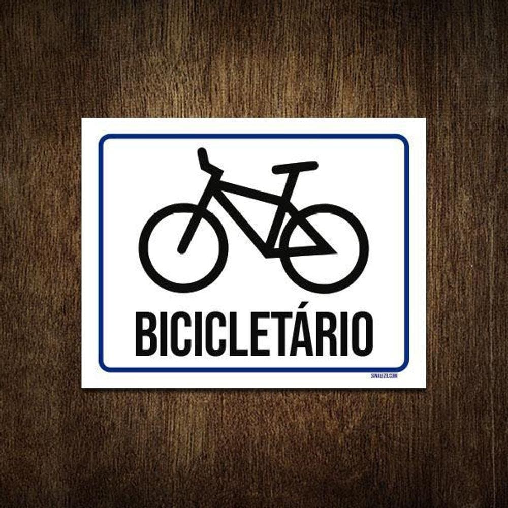Placa Sinalização Condomínio Bicicletário 36X46