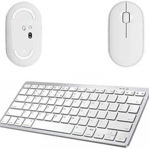 Mouse E Teclado Bluetooth Branco