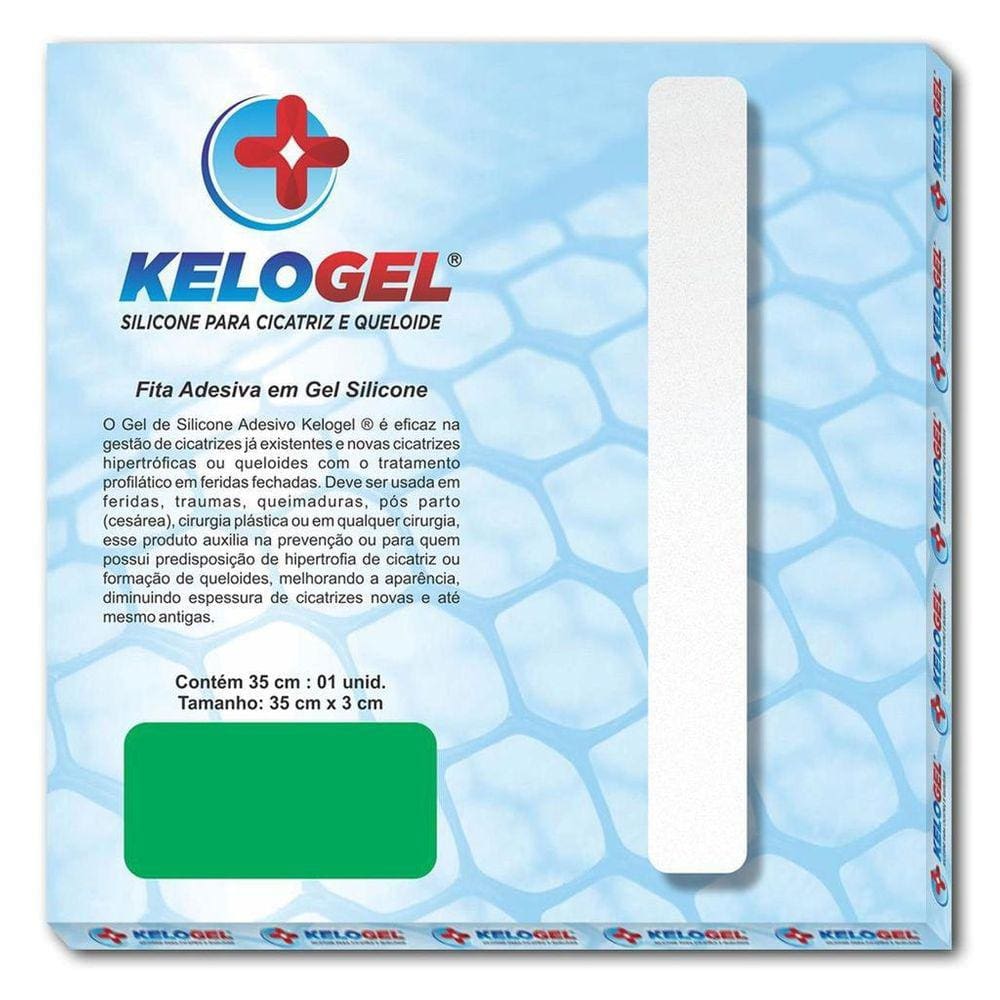 Fita Em Gel De Silicone Para Cicatriz 35Cmx3Cm Kelogel