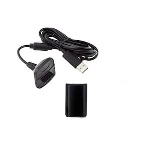 Kit 2 Uni Bateria + Cabo Carregador Para Controle Xbox 360
