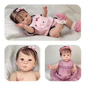 Bebe Reborn Boneca Silicone Realista Menina Banho Enxoval