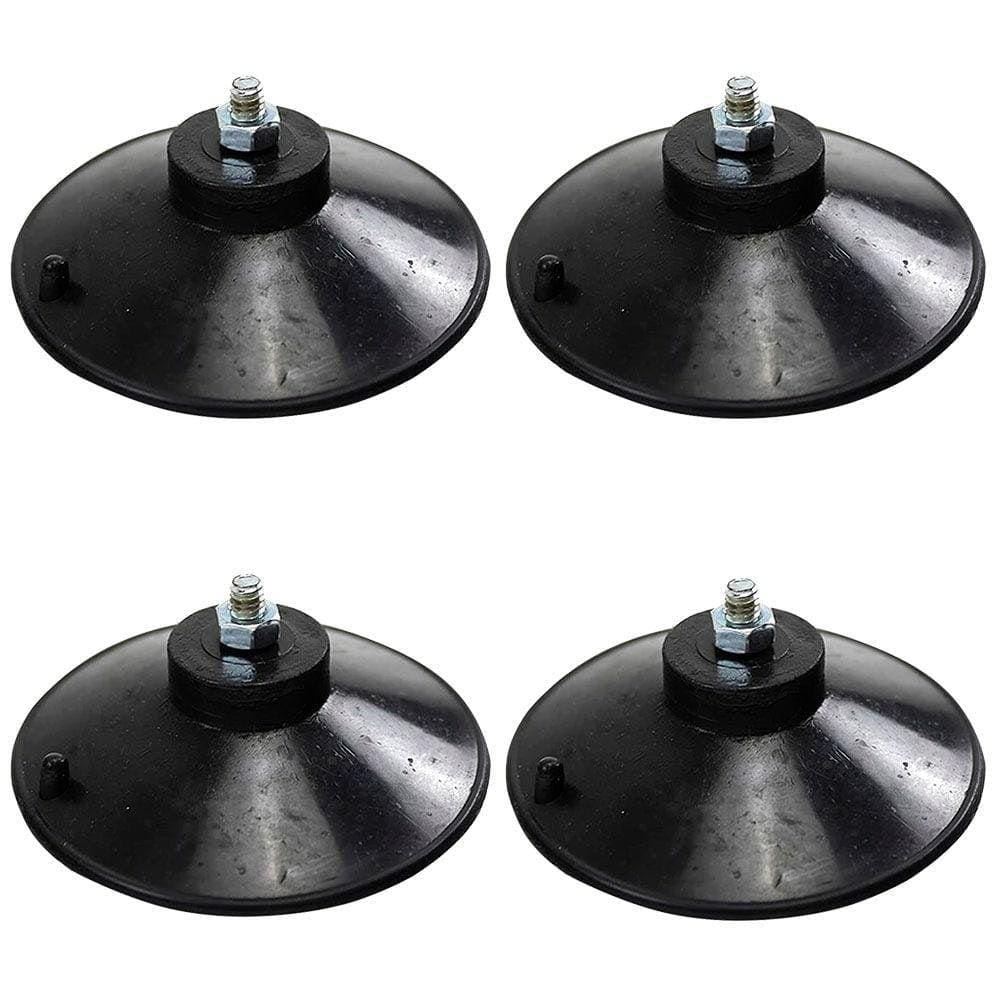 Kit 4 Ventosa De 90Mm (9 Cm) Em Preto Com Parafuso E Porca