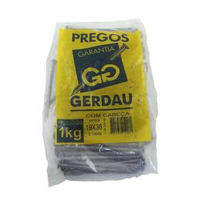 Prego Com Cabeça 19 X 36  3.1/4X9  Polido Gerdau