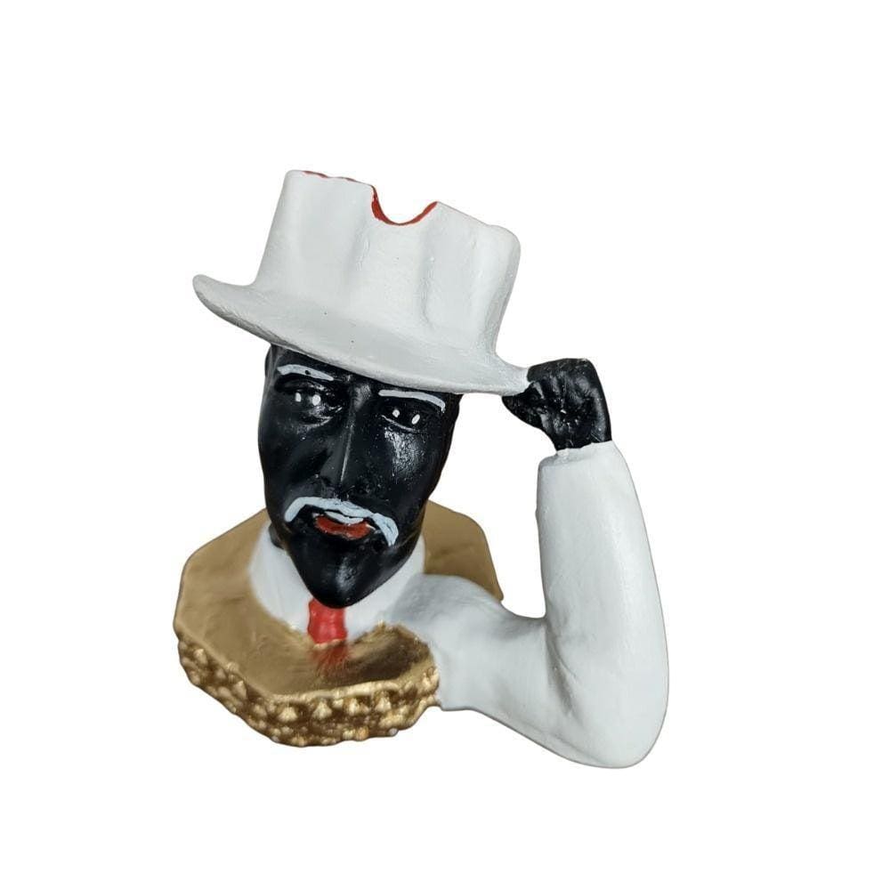 Cinzeiro Ou Incensário De Ze Pilintra 13Cm Gesso